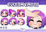 create custom vtuber chibi for twitch emotes or sub badges